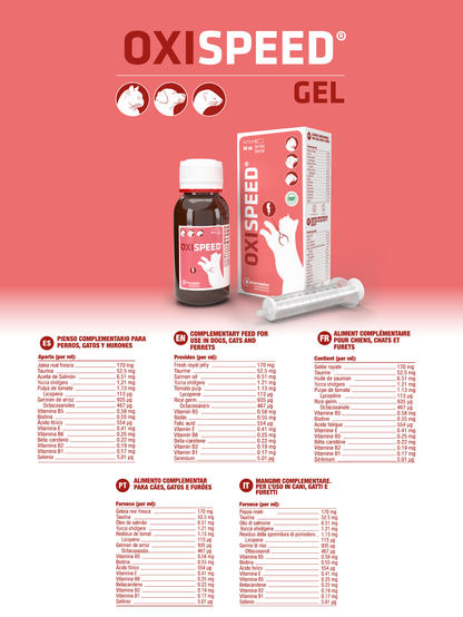 Ficha técnica oficial de Oxispeed Gel con la composición por ml