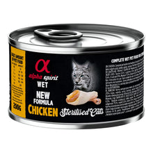 Paté Alpha Spirit de pollo para gatos esterilizados, lata de 200 g, EAN 8436586311179
