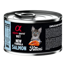Paté Alpha Spirit de salmón para gatitos, lata de 200 g, EAN 8436586311339