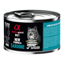 Paté Alpha Spirit de sardina para gatos, lata de 200 g, EAN 8436586311230