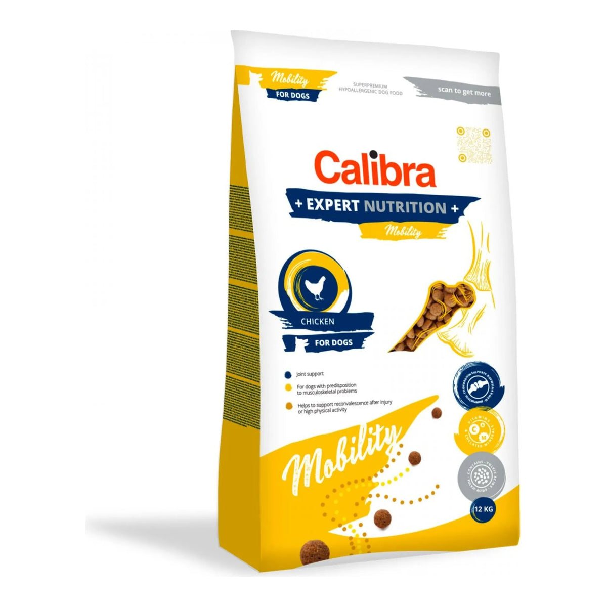 Saco del pienso articular Calibra Expert para perros, receta Expert Nutrition Mobility con pollo