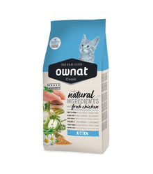 Saco frontal del pienso Ownat Classic Kitten para gatitos, EAN 8429037016266