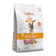 Envase del pienso Calibra Life para gatos con cordero, receta Cat Life Adult Rich in Lamb