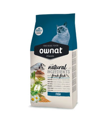 Saco frontal del pienso Ownat Classic Fish para gatos, EAN 8429037016242