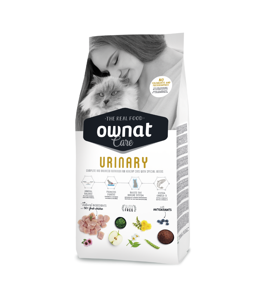 Saco frontal del pienso Ownat Care Urinary para gatos, EAN 8429037009343