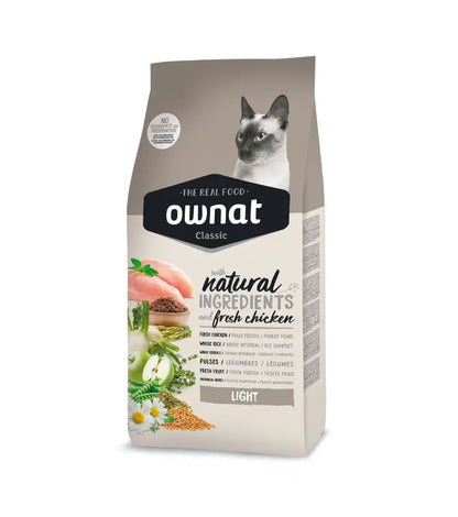 Saco frontal del pienso Ownat Classic Light para gatos, EAN 8429037016204