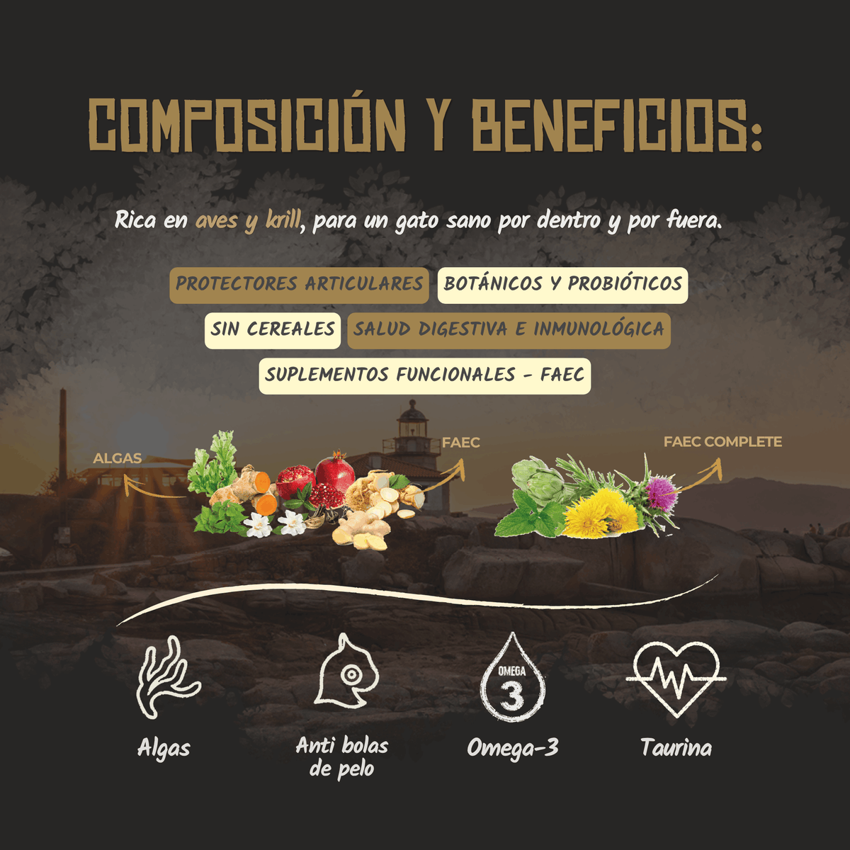 Composición y beneficios del pienso Lenda Farm Poultry para gatos, EAN 8435578201498 y 8435578201757