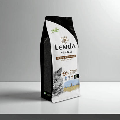 Saco frontal del pienso Lenda Senior Urinary para gatos, EAN 8435578201528 y 8435578201412