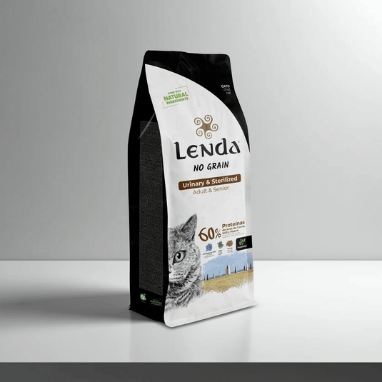 Saco frontal del pienso Lenda Senior Urinary para gatos, EAN 8435578201528 y 8435578201412