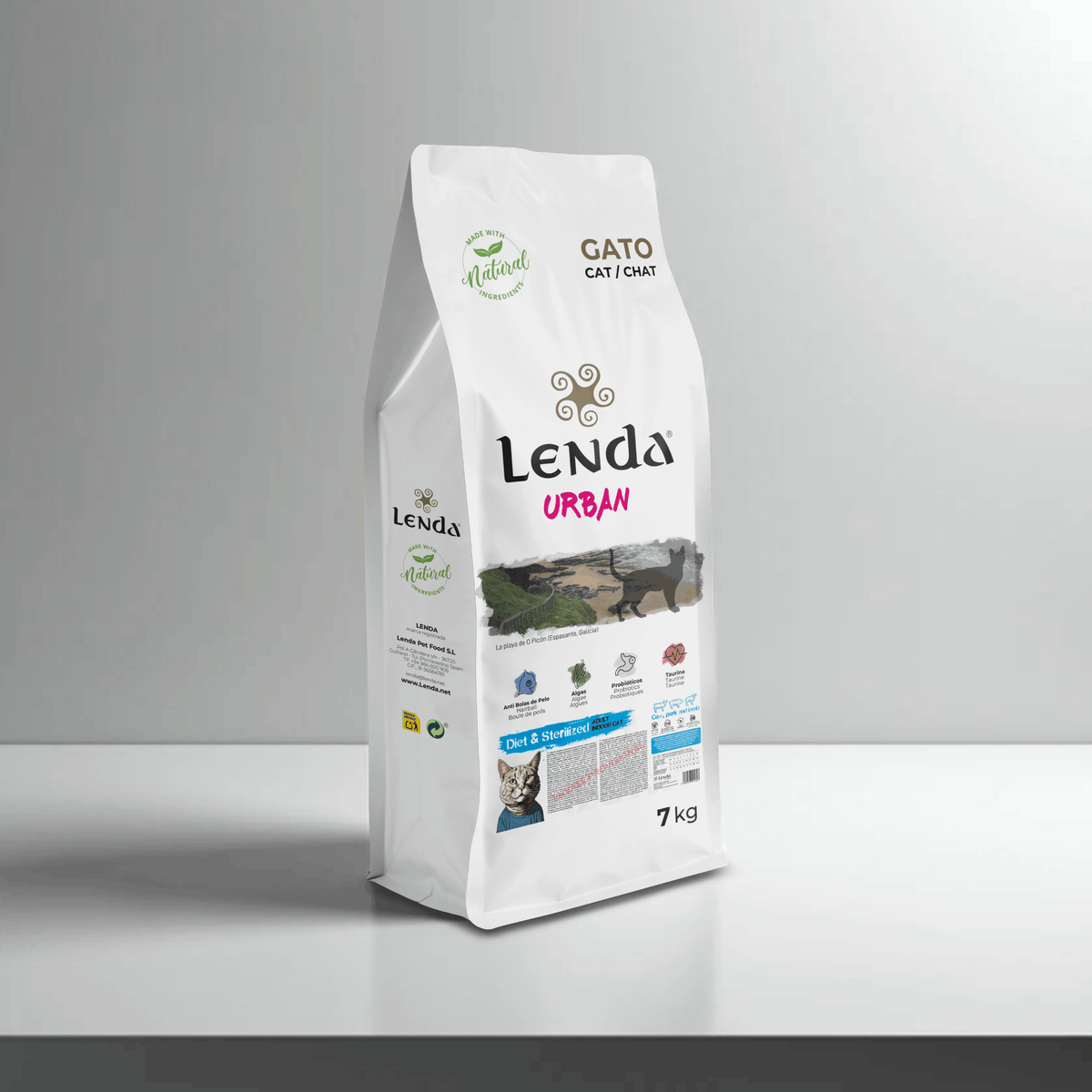 Saco de 7 kg del pienso Lenda Urban Indoor para gatos, EAN 8435578201627