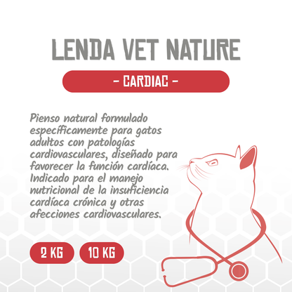 Presentación de la receta Cardiac de Vet Nature en 2 y 10 kg, EAN 8435578250274