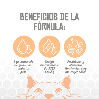 Iconos de grasa baja, energía y probióticos, EAN 8435578250250