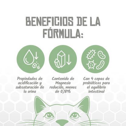 Iconos de acidificación, magnesio reducido y probióticos, EAN 8435578250267