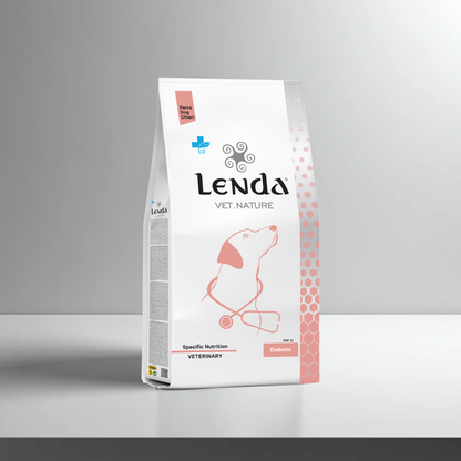 Saco del pienso Lenda Vet Diabetic para perros, formatos de 2 y 10 kg, EAN 8435578250083 / 8435578250090