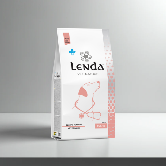 Saco del pienso Lenda Vet Diabetic para perros, formatos de 2 y 10 kg, EAN 8435578250083 / 8435578250090
