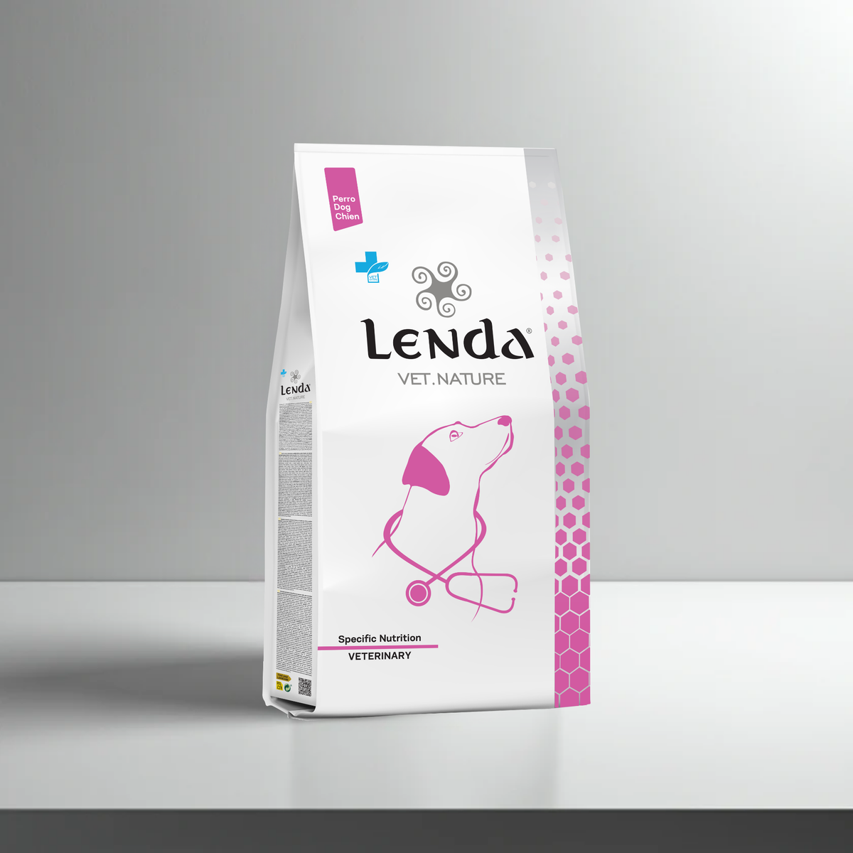 Saco del pienso Lenda Vet Gastro para perros, formatos de 2 y 10 kg, EAN 8435578250021 / 8435578250038