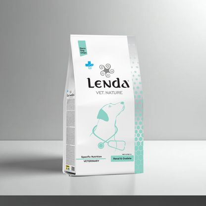 Saco del pienso Lenda Vet Renal para perros, formatos de 2 y 10 kg, EAN 8435578250106 / 8435578250113