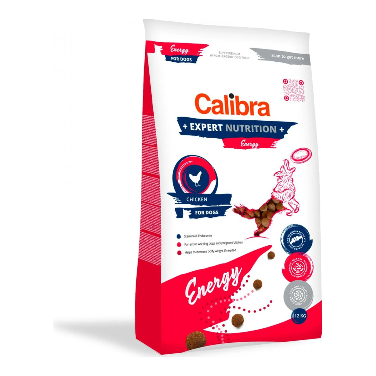 Saco del pienso Calibra Expert para perros activos, receta Expert Nutrition Energy con pollo