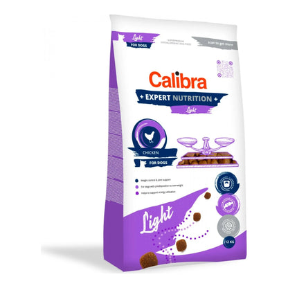 Saco del pienso Calibra Expert light para perros, receta Expert Nutrition Light con pollo