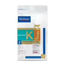 Pienso renal para gatos Virbac HPM KJ3 Advanced Kidney & Joint, cara frontal de la bolsa, EAN 3561963601927