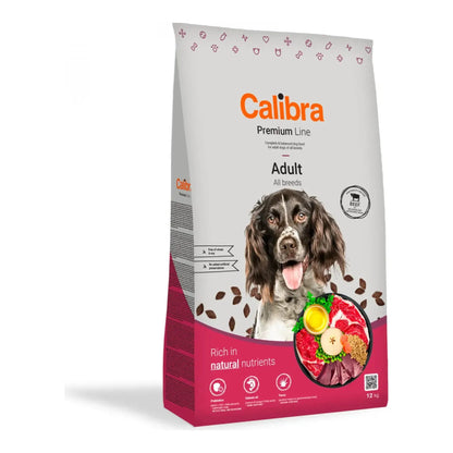 Saco del pienso Calibra Premium de vacuno para perros, receta Premium Line Adult Beef