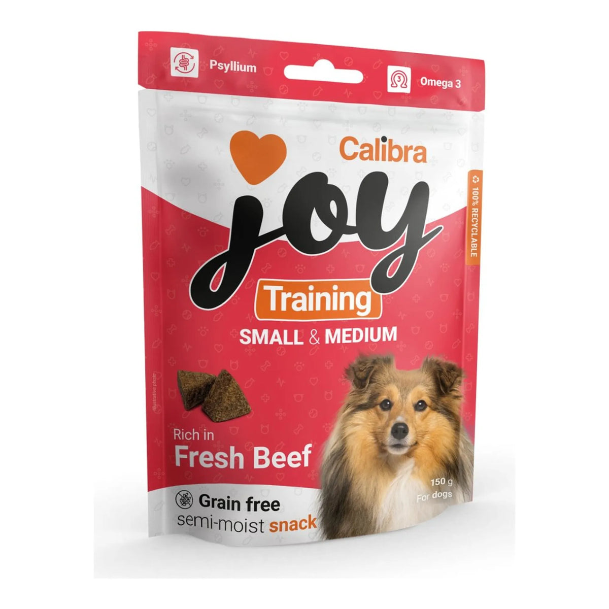 Premios de adiestramiento Calibra Joy de vacuno, bolsa de 150 g, EAN 8595706701518