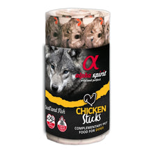 Ristra de 16 barritas Alpha Spirit de pollo para perros en envase cilíndrico, EAN 18437013576625