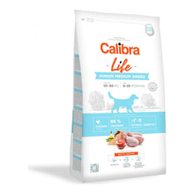 Saco de pienso Calibra Life Junior Medium de pollo para jóvenes de razas medianas