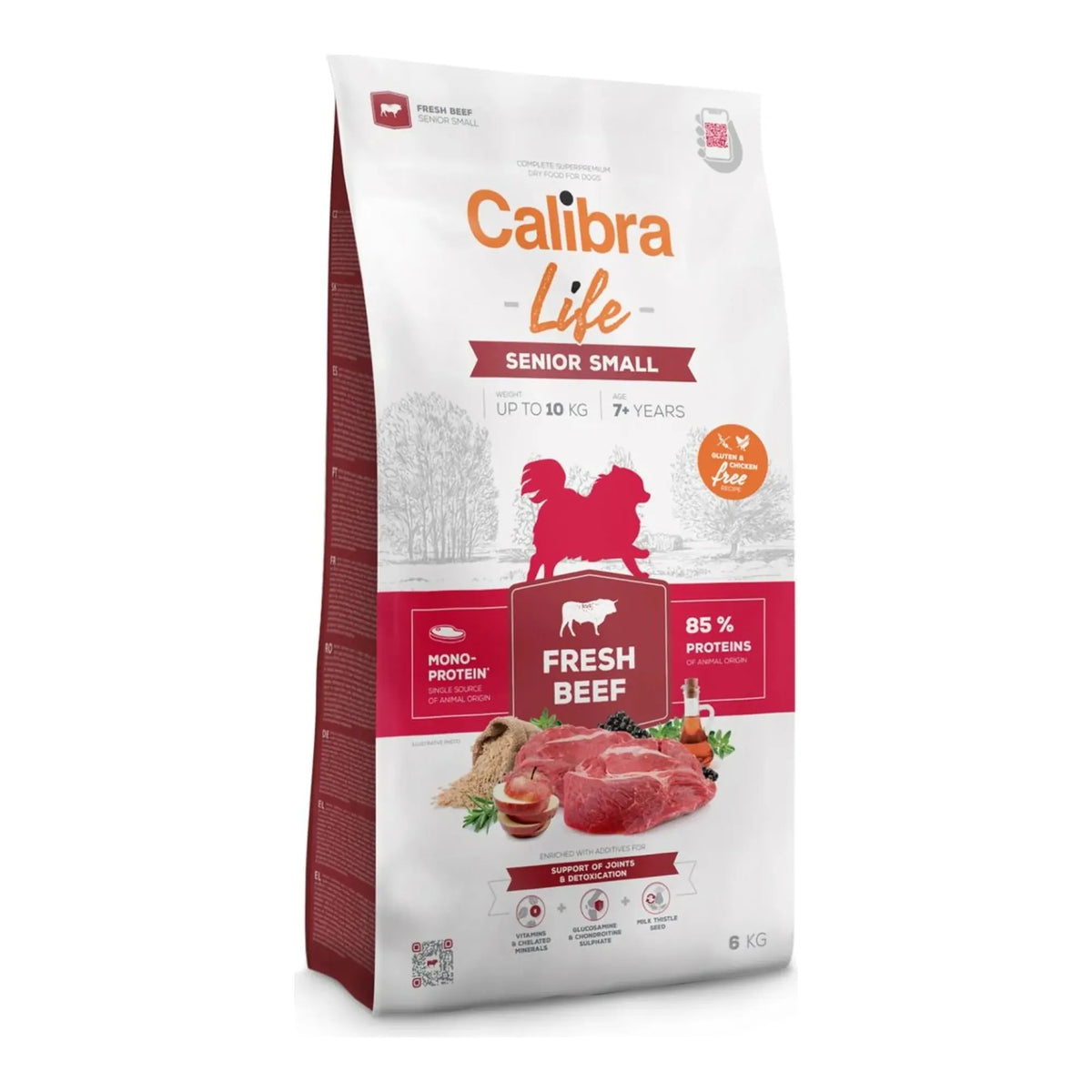 Saco de pienso Calibra Life Senior Small de ternera, 6 kg, EAN 8595706701402