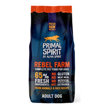 Pienso Primal Spirit 65% Rebel Farm para perros adultos, saco de 12 kg, EAN 8436586310837