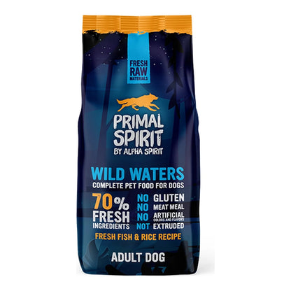 Pienso Primal Spirit 70% Wild Waters para perros adultos, saco de 12 kg, EAN 8436586310820