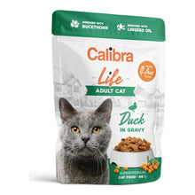 Sobres Calibra Life de pato para gatos adultos, un sobre de 85 g en salsa, EAN 8595706700924