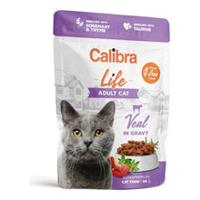 Sobres Calibra Life de ternera para gatos adultos, un sobre de 85 g en salsa, EAN 8595706700948