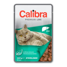 Sobres Calibra Premium de hígado para gatos esterilizados, un sobre de 100 g, EAN 8594062085645