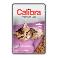 Sobres Calibra Premium de salmón para gatitos, un sobre de 100 g, EAN 8594062085676