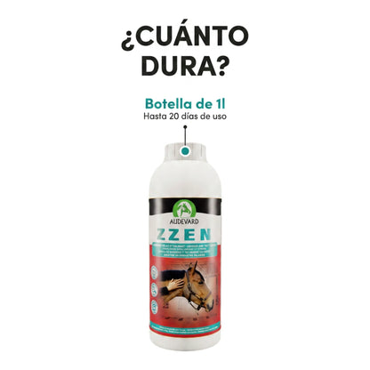 Zzen Audevard solución para caballos: botella de 1 litro con hasta 20 días de uso